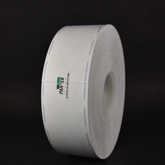 Cale Pay & Display Rolls UV & Moisture Resistant 4" unNumbered w/stub 4 per case